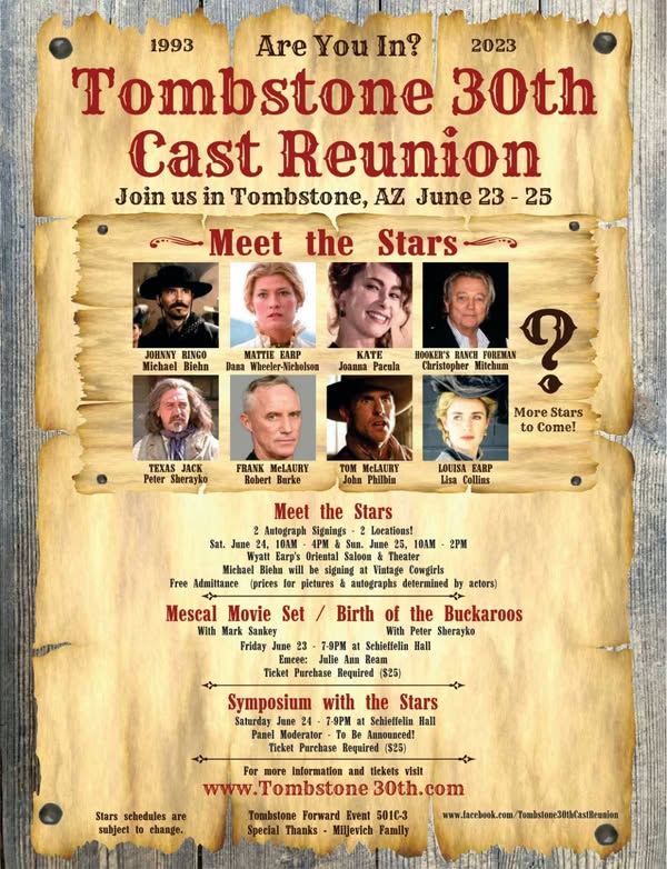 Tombstone 30th yr Reunion trailer